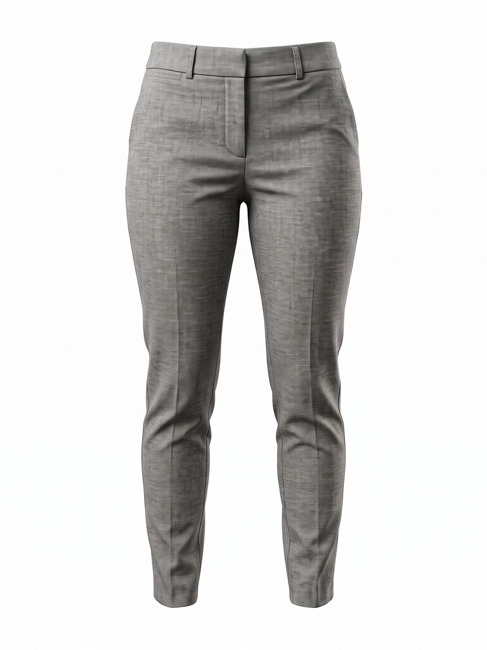 BANANA REPUBLIC Sloan Skinny Ankle Pants Heather Gray Textures Crosshatch | 2